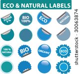 eco   natural labels.vector.... | Shutterstock .eps vector #30063874