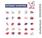 internet shopping  retail  cart ... | Shutterstock .eps vector #334103354
