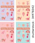 4 Birthday Celebration Cards....