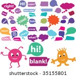colorful chat and thoughts... | Shutterstock .eps vector #35155801