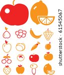 vegetables   fruits | Shutterstock .eps vector #61545067
