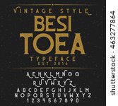 besitoea vintage font and... | Shutterstock .eps vector #463277864