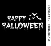 design of a happy halloween... | Shutterstock .eps vector #481345084