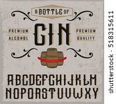 Handcrafted "gin" Font With...