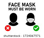 face mask must be worn or no... | Shutterstock .eps vector #1724067571