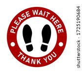 please wait here thank you keep ... | Shutterstock .eps vector #1725190684