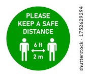 please keep a safe distance 6... | Shutterstock .eps vector #1752629294