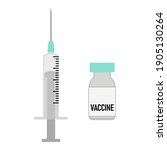 set of stylized syringe needle... | Shutterstock .eps vector #1905130264