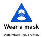 wear a mask or face mask or... | Shutterstock .eps vector #2091726907