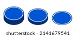 blue push button badge icon set ... | Shutterstock .eps vector #2141679541