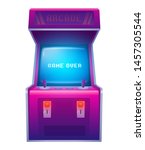 arcade machine. retro arcade... | Shutterstock .eps vector #1457305544