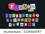 sliced letters various funny... | Shutterstock .eps vector #2134564597