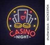 Casino Neon Sign  Bright...