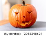 Halloween Pumpkin With Scary...
