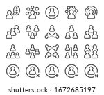 person and people thin line... | Shutterstock .eps vector #1672685197