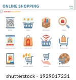 online shopping and e commerce... | Shutterstock .eps vector #1929017231