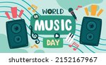 world music day concept poster  ...
