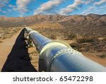 Pipeline In The Mojave Desert.