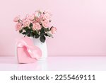 Beautiful bouquet flowers pink...
