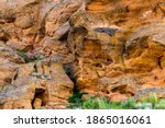 Sandstone Sheer Cliff Face With ...