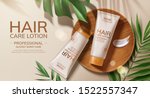 flat lay hair care lotion ads...