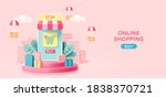 online shopping concept in... | Shutterstock .eps vector #1838370721