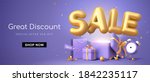 great discount banner design... | Shutterstock . vector #1842235117