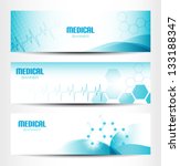 three medical banners for web... | Shutterstock .eps vector #133188347