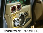 Car speaker have light led.Front door of the vehicle mounted with the optional audio speakers.