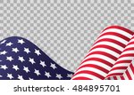 cropped waving american flag on ... | Shutterstock .eps vector #484895701