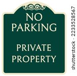 Decorative No Parking Sign And...