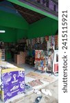 Small photo of Jakarta Indonesia, 17 January 2024, warung or stall, a place to sell basic necessities in the village, kios, grocery stall, roadside stall