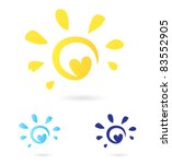 Abstract Vector Sun Icon With...