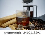 Small photo of Subject: Cold brew Predicate: is a delicious and refreshing way to start your day. Object: Coffee beans Adjective: Freshly roasted