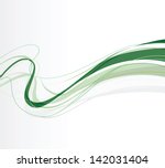 abstract green swirling lines