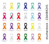set of awareness ribbons | Shutterstock .eps vector #236484241