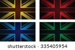 A Set Of Four Abstract Uk Flags