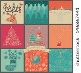 bright christmas vector set.... | Shutterstock .eps vector #146867441