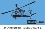 Helicopter Black Hawk Uh60...