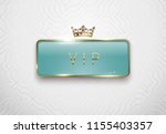 vip light green glass label... | Shutterstock .eps vector #1155403357