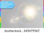 vector transparent sunlight... | Shutterstock .eps vector #345479567