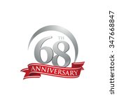 anniversary ring logo red... | Shutterstock .eps vector #347668847