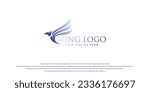 creative wing logo design with...
