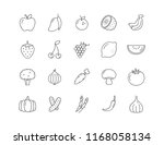 set 20 icons vegan food  set of ... | Shutterstock .eps vector #1168058134