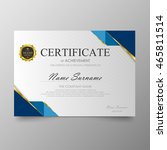 certificate template awards... | Shutterstock .eps vector #465811514