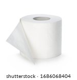 Toilet paper isolated on white...