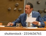 Small photo of DEN HAAG, NETHERLANDS - MAY 30: Franc Weerwind in House of Representatives during a debating at the Tweede Kamer on 30 MAY, 2023 in Den Haag