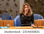 Small photo of DEN HAAG, NETHERLANDS - MAY 30: Dilan Yesilgoz-Zegerius in House of Representatives during a debating at the Tweede Kamer on 30 MAY, 2023 in Den Haag