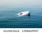 Sinking Modern Large White Boat ...