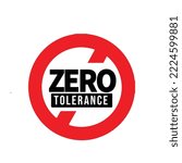 Zero Tolerance Sign Vector...